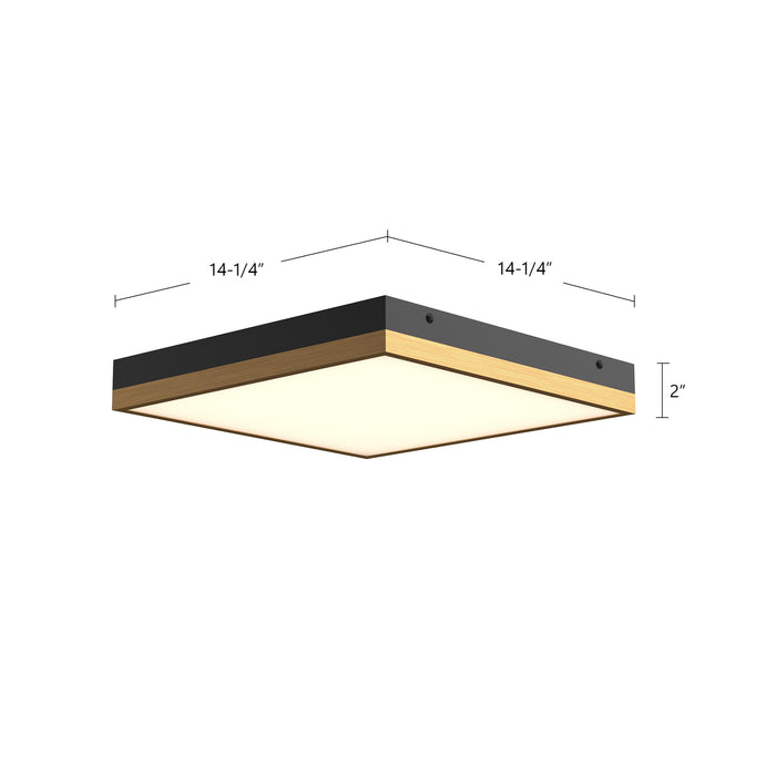 Sydney LED Flush Mount Aged Gold/Matte Black-Flush Mounts-Alora-Lighting Design Store