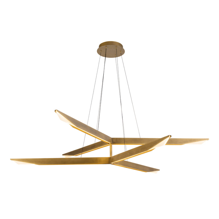 Tachi LED Chandelier Vintage Brass-Mid. Chandeliers-Kuzco Lighting-Lighting Design Store
