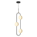 Tagliato LED Pendant Matte Black/Brushed Gold-Pendants-Alora-Lighting Design Store