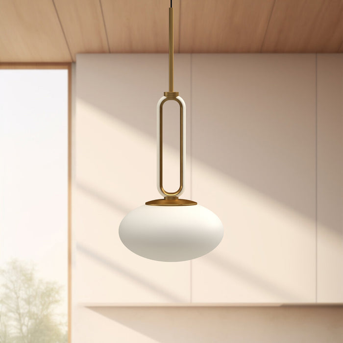 Tavira LED Pendant Brushed Gold-Mini Pendants-Kuzco Lighting-Lighting Design Store