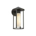 Tenko One Light Exterior Wall Mount Black/Glossy Opal Glass-Exterior-Alora-Lighting Design Store