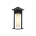 Tenko One Light Exterior Wall Mount Black/Glossy Opal Glass-Exterior-Alora-Lighting Design Store