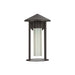 Tenko One Light Exterior Wall Mount Bronze/Glossy Opal Glass-Exterior-Alora-Lighting Design Store