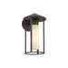 Tenko One Light Exterior Wall Mount Bronze/Glossy Opal Glass-Exterior-Alora-Lighting Design Store