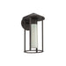 Tenko One Light Exterior Wall Mount Bronze/Glossy Opal Glass-Exterior-Alora-Lighting Design Store