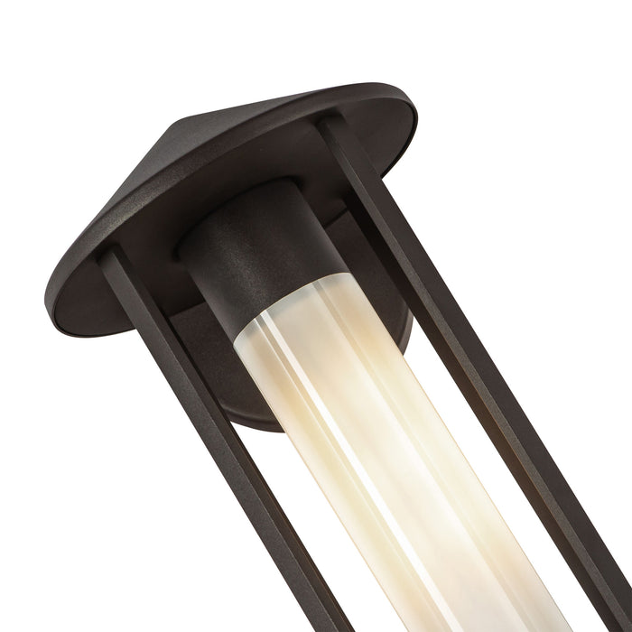 Tenko One Light Exterior Wall Mount Bronze/Glossy Opal Glass-Exterior-Alora-Lighting Design Store