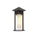 Tenko One Light Exterior Wall Mount Bronze/Glossy Opal Glass-Exterior-Alora-Lighting Design Store