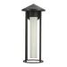 Tenko One Light Exterior Wall Mount Black/Glossy Opal Glass-Exterior-Alora-Lighting Design Store