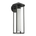 Tenko One Light Exterior Wall Mount Black/Glossy Opal Glass-Exterior-Alora-Lighting Design Store