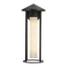 Tenko One Light Exterior Wall Mount Black/Glossy Opal Glass-Exterior-Alora-Lighting Design Store
