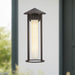 Tenko One Light Exterior Wall Mount Bronze/Glossy Opal Glass-Exterior-Alora-Lighting Design Store