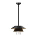 Tetsu One Light Pendant Matte Black/Clear Glass-Pendants-Alora-Lighting Design Store