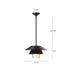 Tetsu One Light Pendant Matte Black/Clear Glass-Pendants-Alora-Lighting Design Store