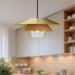 Tetsu One Light Pendant Brushed Gold/Clear Glass-Pendants-Alora-Lighting Design Store