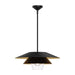 Tetsu One Light Pendant Matte Black/Clear Glass-Pendants-Alora-Lighting Design Store