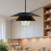 Tetsu One Light Pendant Matte Black/Clear Glass-Pendants-Alora-Lighting Design Store