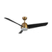 Thalia 54"Ceiling Fan Brushed Gold/Matte Black-Fans-Kuzco Lighting-Lighting Design Store