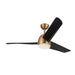 Thalia 54"Ceiling Fan Brushed Gold/Matte Black-Fans-Kuzco Lighting-Lighting Design Store