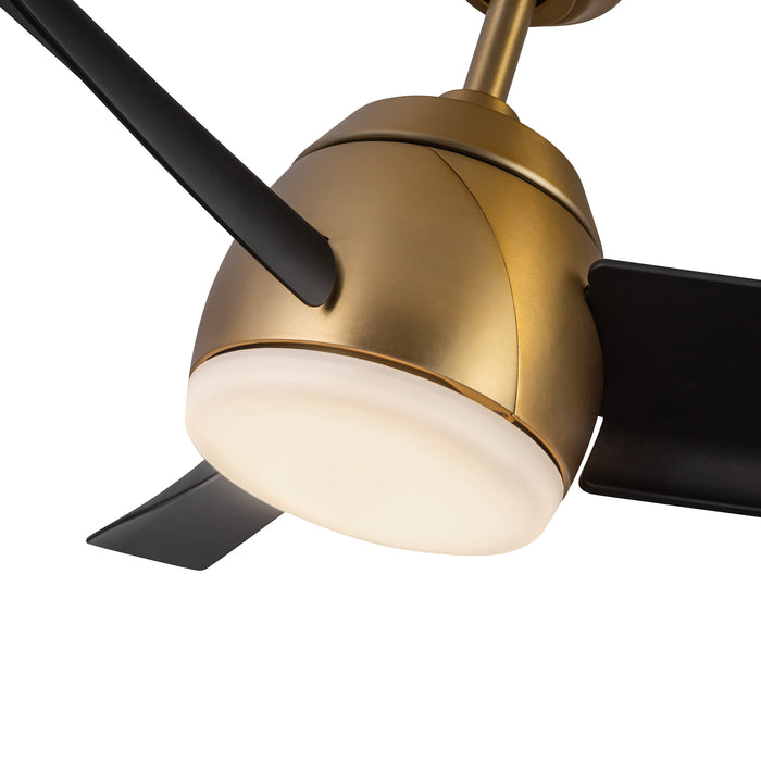 Thalia 54"Ceiling Fan Brushed Gold/Matte Black-Fans-Kuzco Lighting-Lighting Design Store