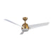 Thalia 54"Ceiling Fan Brushed Gold/Matte White-Fans-Kuzco Lighting-Lighting Design Store