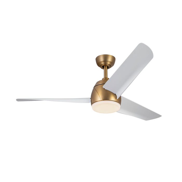 Thalia 54"Ceiling Fan Brushed Gold/Matte White-Fans-Kuzco Lighting-Lighting Design Store