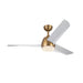 Thalia 54"Ceiling Fan Brushed Gold/Matte White-Fans-Kuzco Lighting-Lighting Design Store