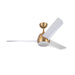 Thalia 54"Ceiling Fan Brushed Gold/Matte White-Fans-Kuzco Lighting-Lighting Design Store