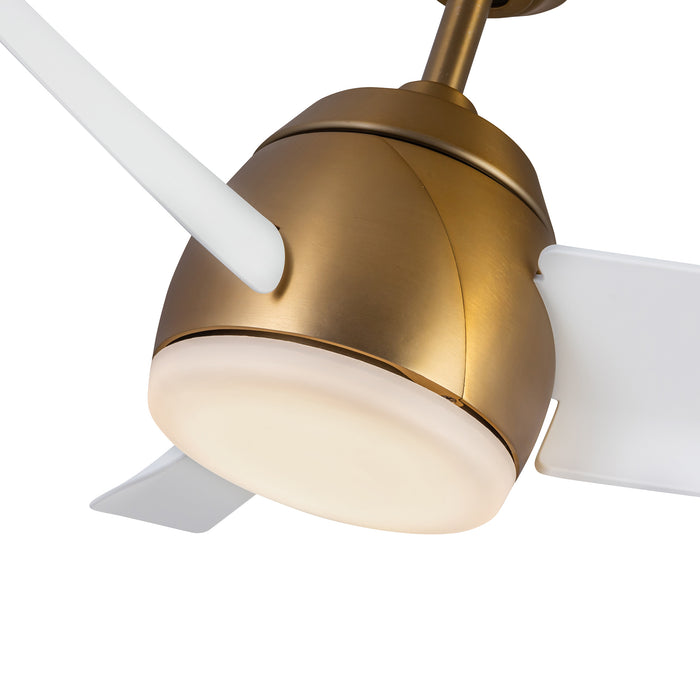 Thalia 54"Ceiling Fan Brushed Gold/Matte White-Fans-Kuzco Lighting-Lighting Design Store