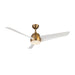 Thalia 54"Ceiling Fan Brushed Gold/Matte White-Fans-Kuzco Lighting-Lighting Design Store