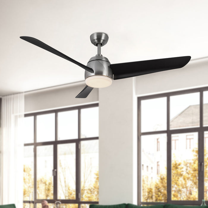 Thalia 54"Ceiling Fan Brushed Nickel/Matte Black-Fans-Kuzco Lighting-Lighting Design Store