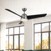 Thalia 54"Ceiling Fan Brushed Nickel/Matte Black-Fans-Kuzco Lighting-Lighting Design Store