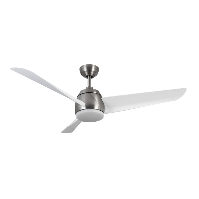 Thalia 54"Ceiling Fan Brushed Nickel/Matte White-Fans-Kuzco Lighting-Lighting Design Store