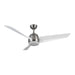 Thalia 54"Ceiling Fan Brushed Nickel/Matte White-Fans-Kuzco Lighting-Lighting Design Store