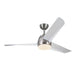 Thalia 54"Ceiling Fan Brushed Nickel/Matte White-Fans-Kuzco Lighting-Lighting Design Store