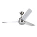 Thalia 54"Ceiling Fan Brushed Nickel/Matte White-Fans-Kuzco Lighting-Lighting Design Store