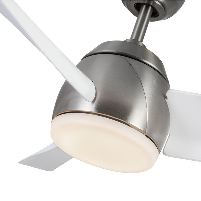 Thalia 54"Ceiling Fan Brushed Nickel/Matte White-Fans-Kuzco Lighting-Lighting Design Store