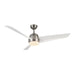 Thalia 54"Ceiling Fan Brushed Nickel/Matte White-Fans-Kuzco Lighting-Lighting Design Store