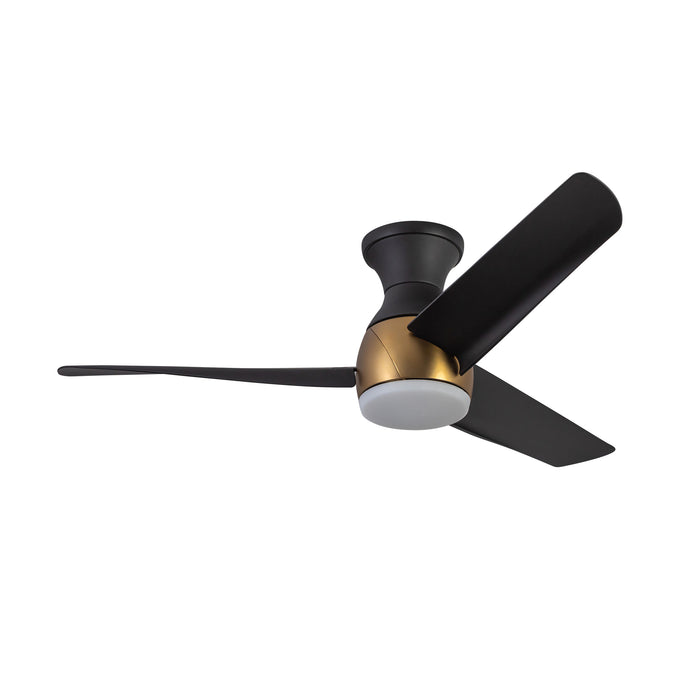 Thalia 54"Hugger Fan Brushed Gold/Matte Black-Fans-Kuzco Lighting-Lighting Design Store