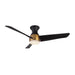 Thalia 54"Hugger Fan Brushed Gold/Matte Black-Fans-Kuzco Lighting-Lighting Design Store