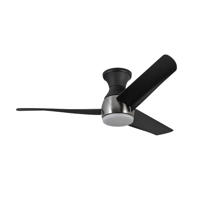 Thalia 54"Hugger Fan Brushed Nickel/Matte Black-Fans-Kuzco Lighting-Lighting Design Store