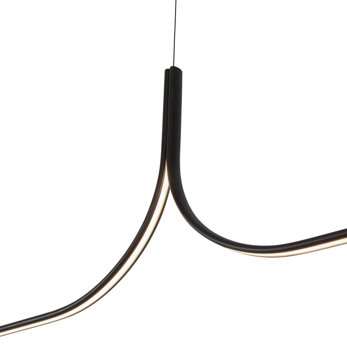 Thread LED Linear Pendant Black-Linear/Island-Kuzco Lighting-Lighting Design Store