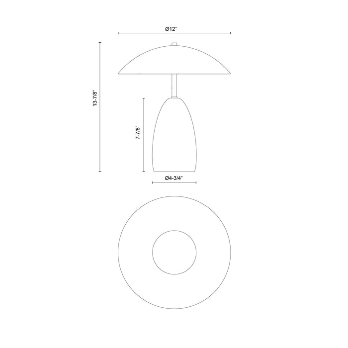 Poppy LED Table Lamp Peach-Lamps-Alora-Lighting Design Store