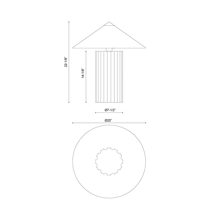 Ono One Light Table Lamp Matte Black-Lamps-Alora-Lighting Design Store