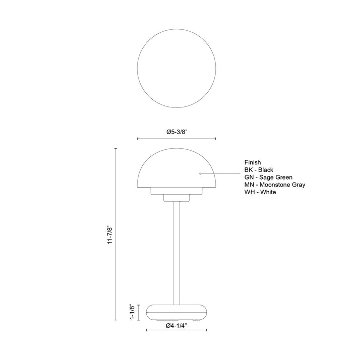 Hinata LED Table Lamp Sky Blue-Lamps-Kuzco Lighting-Lighting Design Store