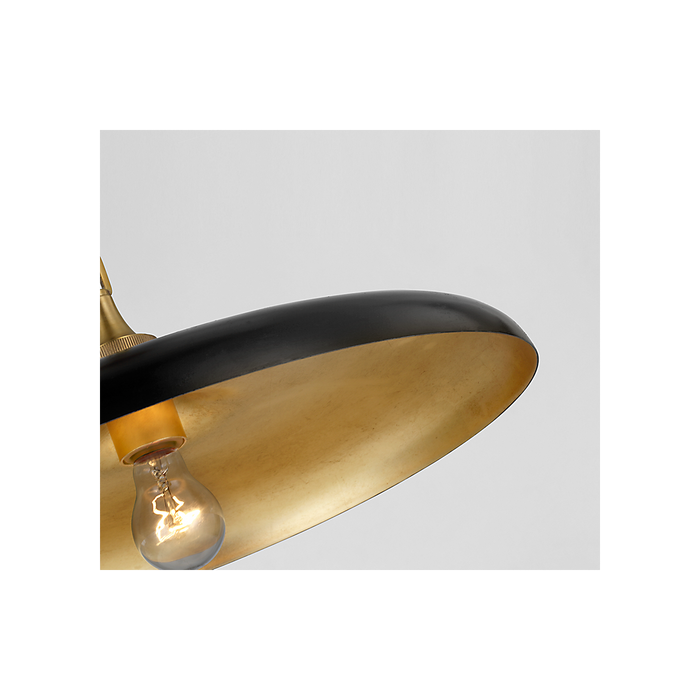 Piatto LED Pendant Hand-Rubbed Antique Brass-Pendants-Visual Comfort Signature-Lighting Design Store