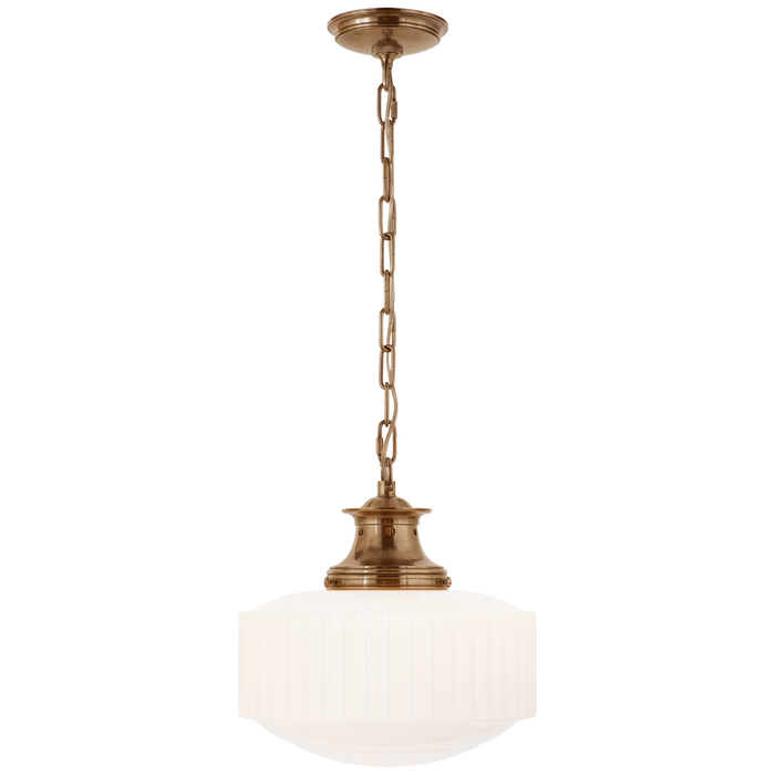 Visual Comfort Signature - TOB 5158HAB-WG - One Light Pendant - Milton Road - Hand-Rubbed Antique Brass