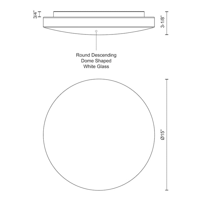 Trafalgar LED Flush Mount White-Flush Mounts-Kuzco Lighting-Lighting Design Store