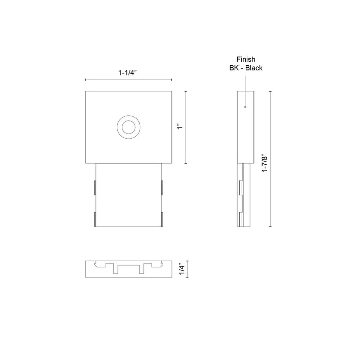 Trilo Track Track Cap White-Track-Kuzco Lighting-Lighting Design Store