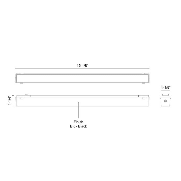 Jaren LED Track Light Bar Black-Track-Kuzco Lighting-Lighting Design Store