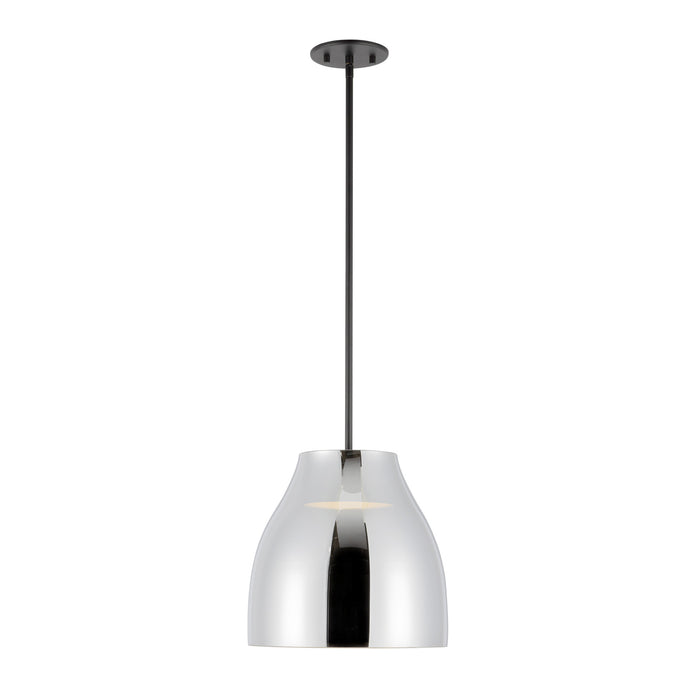 Trinity LED Pendant Black/Chrome-Mini Pendants-Kuzco Lighting-Lighting Design Store